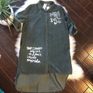 VASNA printed oversized shirt dress